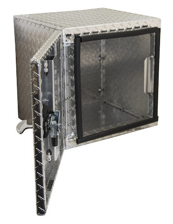 Buyers Products 18-in x 18-in x 18-in Diamond Tread Aluminum Underbody Truck Box - Single Barn Door - 1705201