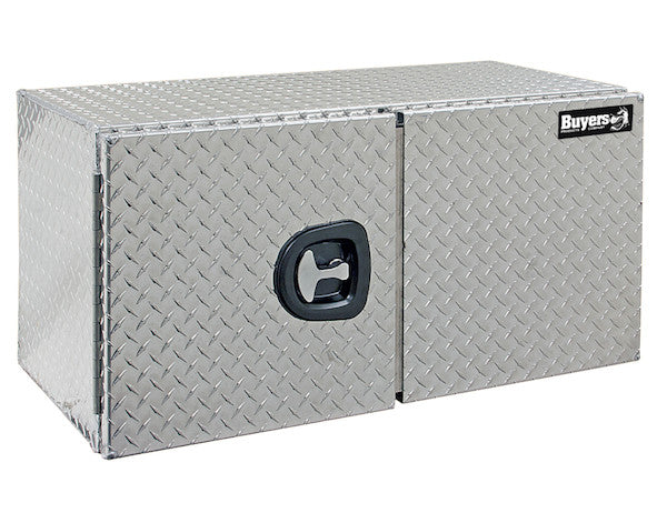 Buyers Products 48-in x 18-in x 18-in Diamond Tread Aluminum Underbody Truck Box - Double Barn Door - 1705210