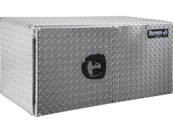 Buyers Products 18x18x36-in Diamond Tread Aluminum Underbody Truck Box - Double Barn Door, 3-Point Compression Latch - 1705205