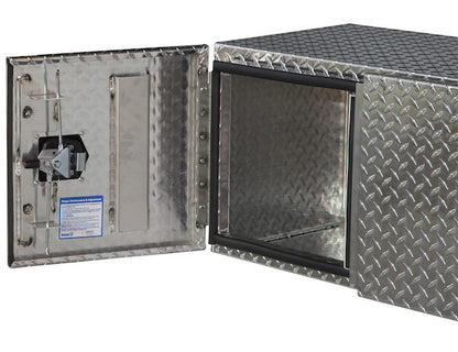 Buyers Products 18x18x36-in Diamond Tread Aluminum Underbody Truck Box - Double Barn Door, 3-Point Compression Latch - 1705205