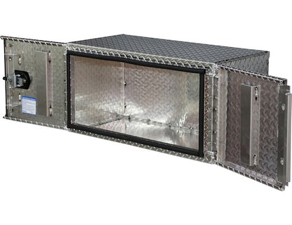Buyers Products 18x18x36-in Diamond Tread Aluminum Underbody Truck Box - Double Barn Door, 3-Point Compression Latch - 1705205
