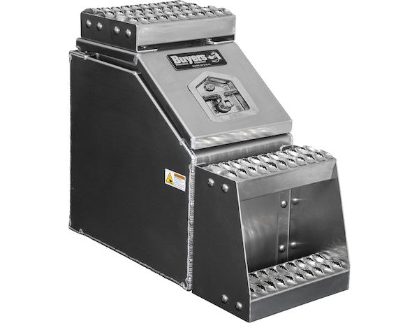 Buyers Products Heavy Duty Smooth Aluminum Wideopen Step Boxes for Semi Trucks - 12-In Width - 1705280