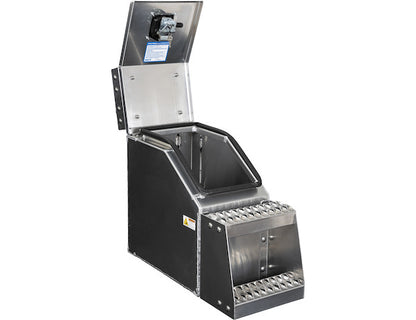 Buyers Products Heavy Duty Smooth Aluminum Wideopen Step Boxes for Semi Trucks - 12-In Width - 1705280