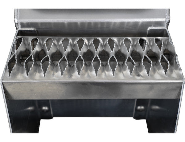 Buyers Products Heavy Duty Smooth Aluminum Wideopen Step Boxes for Semi Trucks - 12-In Width - 1705280