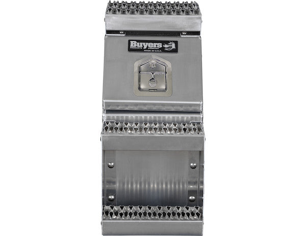 Buyers Products Heavy Duty Smooth Aluminum Wideopen Step Boxes for Semi Trucks - 12-In Width - 1705280