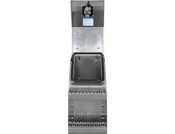 Buyers Products Heavy Duty Smooth Aluminum Wideopen Step Boxes for Semi Trucks - 12-In Width - 1705280
