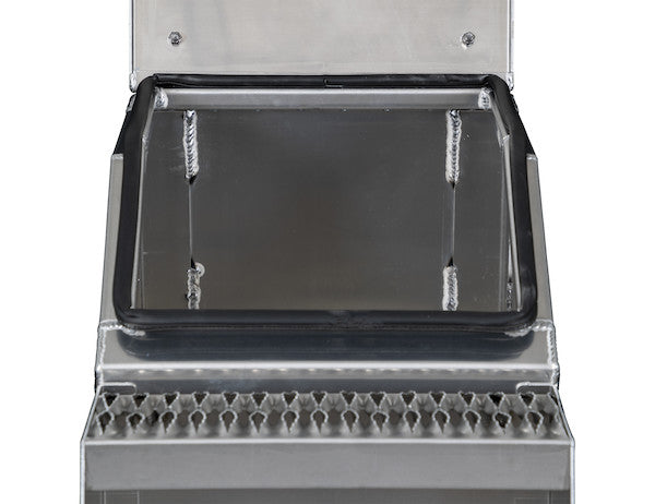 Buyers Products Heavy Duty Smooth Aluminum Wideopen Step Boxes for Semi Trucks - 18-In Width - 1705281