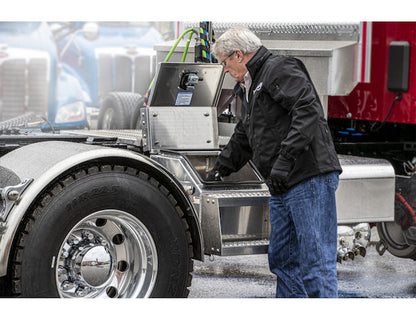 Buyers Products Heavy Duty Smooth Aluminum Wideopen Step Boxes for Semi Trucks - 18-In Width - 1705281