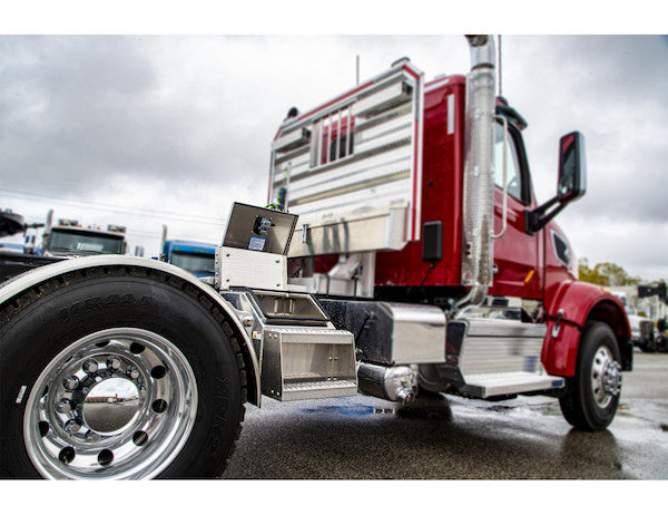 Buyers Products Heavy Duty Smooth Aluminum Wideopen Step Boxes for Semi Trucks - 18-In Width - 1705281