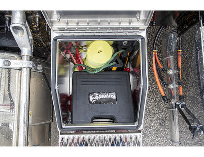 Buyers Products Heavy Duty Smooth Aluminum Wideopen Step Boxes for Semi Trucks - 18-In Width - 1705281