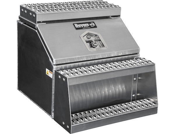Buyers Products Heavy Duty Smooth Aluminum Wideopen Step Boxes for Semi Trucks - 24-In Width - 1705282