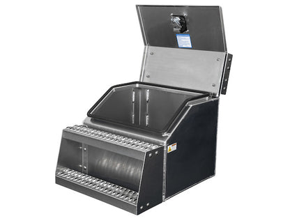 Buyers Products Heavy Duty Smooth Aluminum Wideopen Step Boxes for Semi Trucks - 24-In Width - 1705282