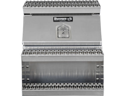 Buyers Products Heavy Duty Smooth Aluminum Wideopen Step Boxes for Semi Trucks - 24-In Width - 1705282