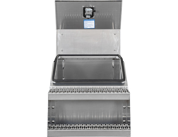 Buyers Products Heavy Duty Smooth Aluminum Wideopen Step Boxes for Semi Trucks - 24-In Width - 1705282