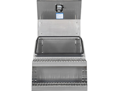 Buyers Products Heavy Duty Smooth Aluminum Wideopen Step Boxes for Semi Trucks - 24-In Width - 1705282