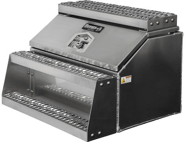 Buyers Products Heavy Duty Smooth Aluminum Wideopen Step Boxes for Semi Trucks - 30-In Width - 1705283
