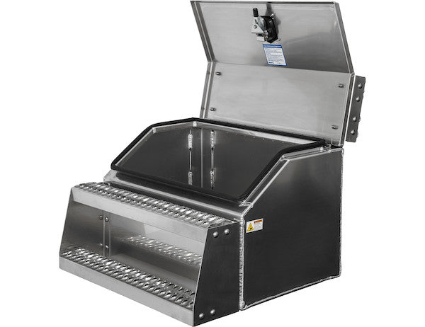Buyers Products Heavy Duty Smooth Aluminum Wideopen Step Boxes for Semi Trucks - 30-In Width - 1705283