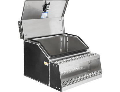 Buyers Products Heavy Duty Smooth Aluminum Wideopen Step Boxes for Semi Trucks - 30-In Width - 1705283