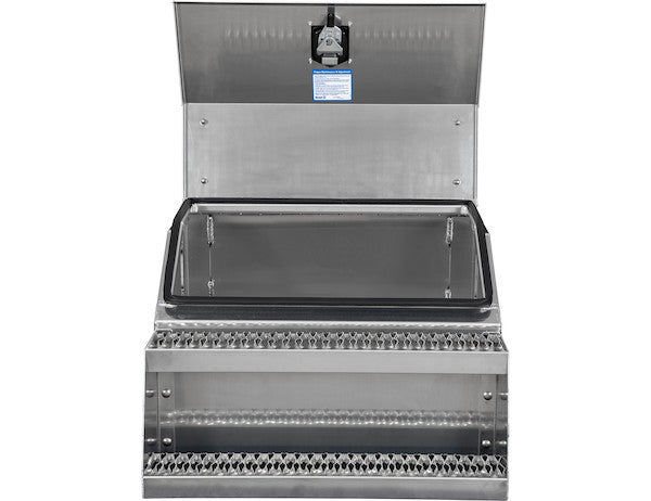 Buyers Products Heavy Duty Smooth Aluminum Wideopen Step Boxes for Semi Trucks - 30-In Width - 1705283