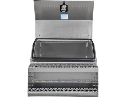 Buyers Products Heavy Duty Smooth Aluminum Wideopen Step Boxes for Semi Trucks - 30-In Width - 1705283