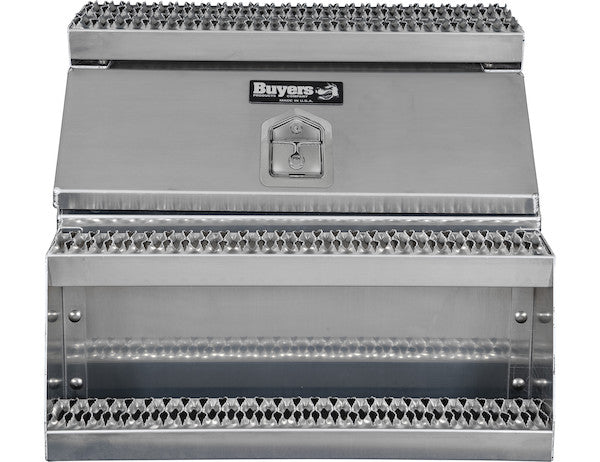 Buyers Products Heavy Duty Smooth Aluminum Wideopen Step Boxes for Semi Trucks - 30-In Width - 1705283