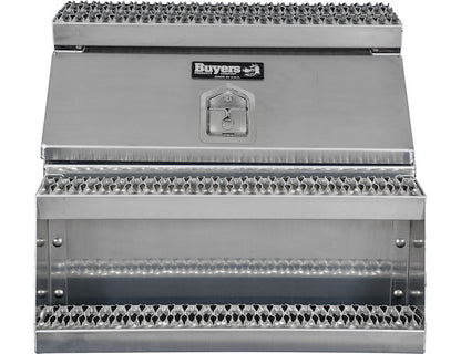 Buyers Products Heavy Duty Smooth Aluminum Wideopen Step Boxes for Semi Trucks - 30-In Width - 1705283