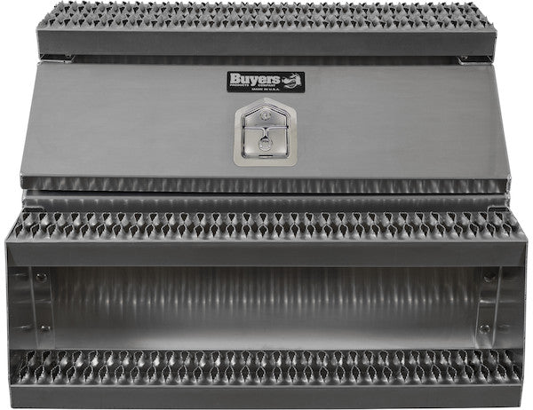 Buyers Products Heavy Duty Smooth Aluminum Wideopen Step Boxes for Semi Trucks - 36-In Width - 1705284