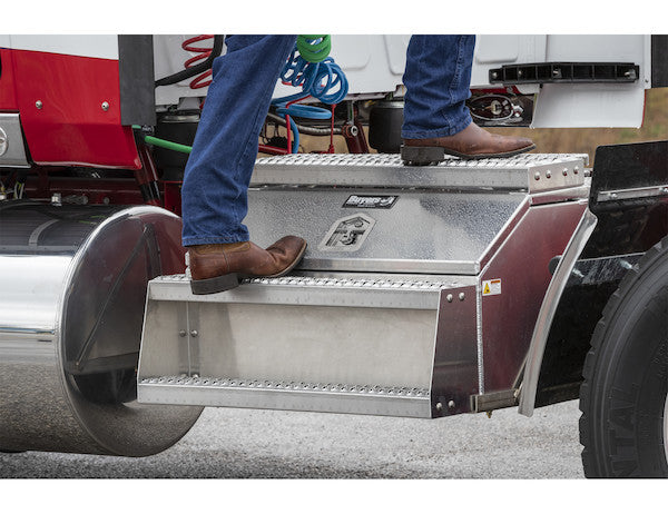 Buyers Products Heavy Duty Smooth Aluminum Wideopen Step Boxes for Semi Trucks - 36-In Width - 1705284