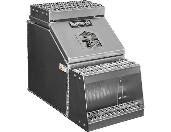 Buyers Products Heavy Duty Smooth Aluminum Wideopen Step Boxes for Semi Trucks - 16-In Width - 1705285