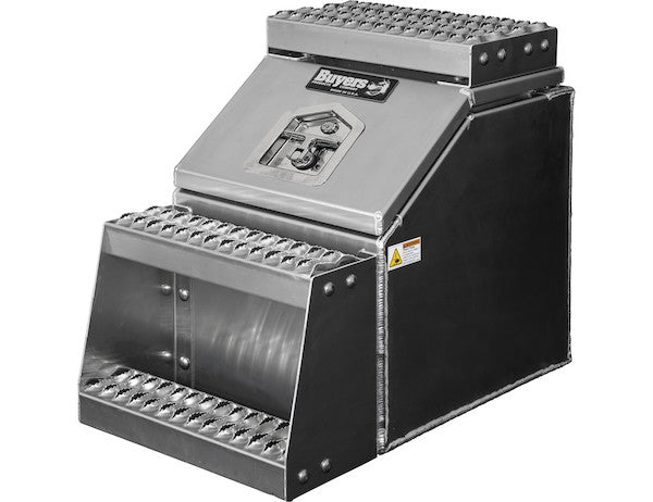 Buyers Products Heavy Duty Smooth Aluminum Wideopen Step Boxes for Semi Trucks - 16-In Width - 1705285