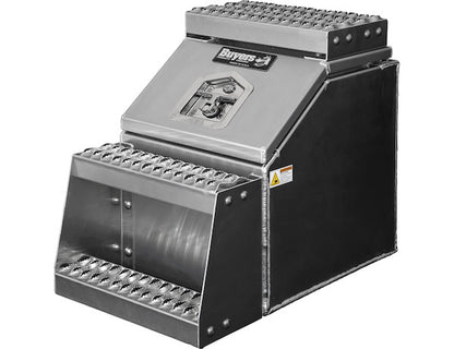 Buyers Products Heavy Duty Smooth Aluminum Wideopen Step Boxes for Semi Trucks - 16-In Width - 1705285
