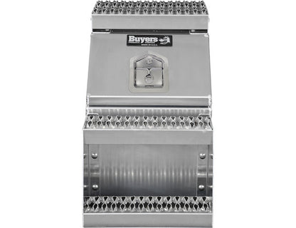Buyers Products Heavy Duty Smooth Aluminum Wideopen Step Boxes for Semi Trucks - 16-In Width - 1705285