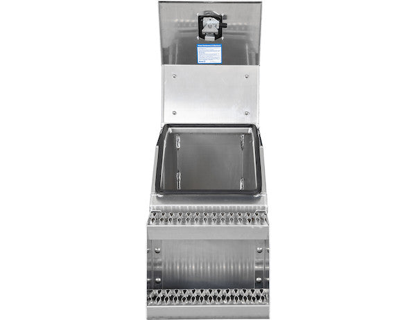 Buyers Products Heavy Duty Smooth Aluminum Wideopen Step Boxes for Semi Trucks - 16-In Width - 1705285