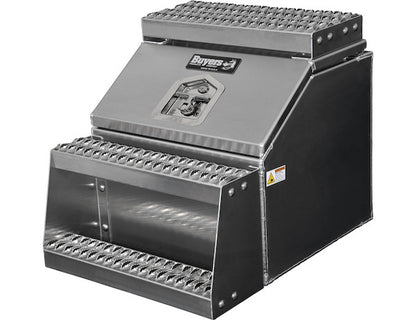 Buyers Products Heavy Duty Smooth Aluminum Wideopen Step Boxes for Semi Trucks - 22-In Width - 1705286