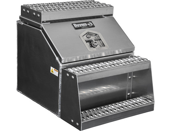 Buyers Products Heavy Duty Smooth Aluminum Wideopen Step Boxes for Semi Trucks - 22-In Width - 1705286