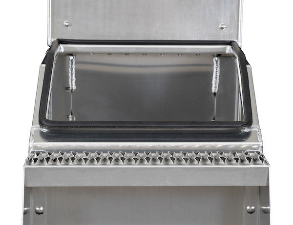 Buyers Products Heavy Duty Smooth Aluminum Wideopen Step Boxes for Semi Trucks - 22-In Width - 1705286