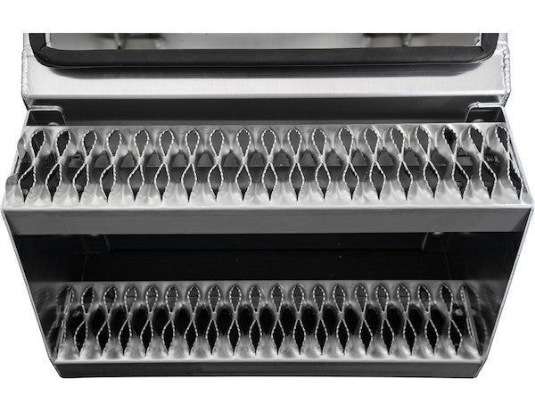 Buyers Products Heavy Duty Smooth Aluminum Wideopen Step Boxes for Semi Trucks - 22-In Width - 1705286