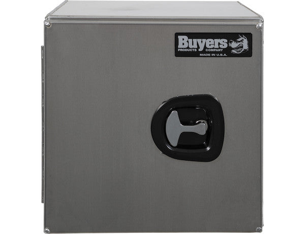 Buyers Products 18-in x 18-in x 18-in Smooth Aluminum Underbody Truck Tool Box - Single Barn Door - 1705295