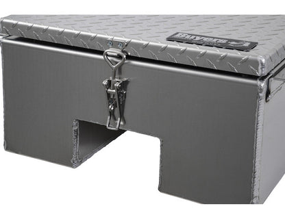 Buyers Products 12x24x22-in Diamond Tread Aluminum In-Frame Truck Tool Box with Notched Bottom - 1705381