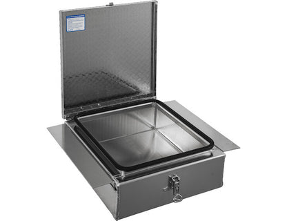 Buyers Products 9x24x22-in Diamond Tread Aluminum In-Frame Truck Tool Box - 1705384