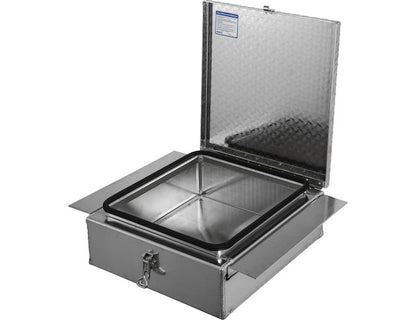 Buyers Products 9x24x22-in Diamond Tread Aluminum In-Frame Truck Tool Box - 1705384