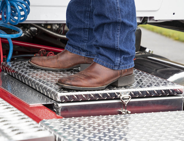 Buyers Products 9x24x22-in Diamond Tread Aluminum In-Frame Truck Tool Box - 1705384
