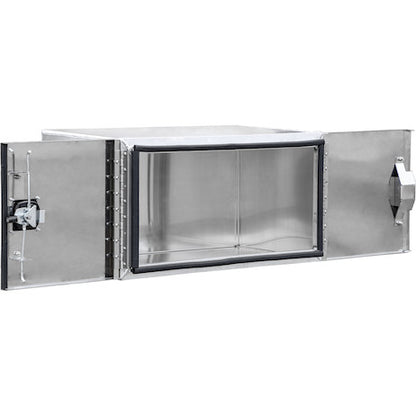Buyers Products 36-in x 18-in x 18-in Pro Series Smooth Aluminum Barn Door Underbody Truck Tool Series with Stainless Steel Doors - Double Barn Door - 1705510
