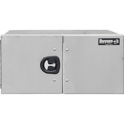 Buyers Products 60-in x 18-in x 18-in Pro Series Smooth Aluminum Barn Door Underbody Truck Tool Series with Stainless Steel Doors - Double Barn Door - 1705520