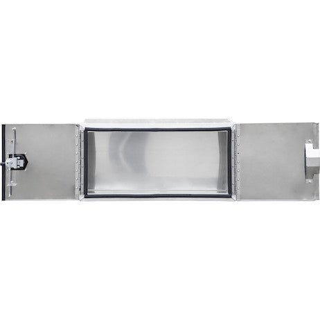 Buyers Products 60-in x 18-in x 18-in Pro Series Smooth Aluminum Barn Door Underbody Truck Tool Series with Stainless Steel Doors - Double Barn Door - 1705520