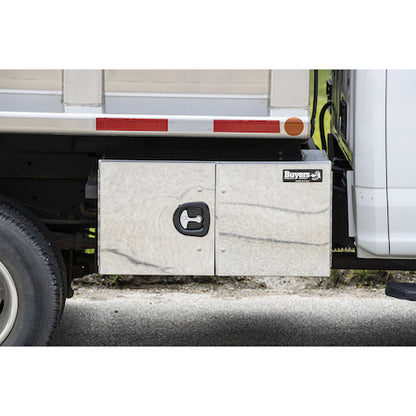 Buyers Products 24x24x48-in Pro Series Smooth Aluminum Barn Door Underbody Truck Tool Series with Stainless Steel Doors - Double Barn Door, 3-Point Compression Latch - 1705580