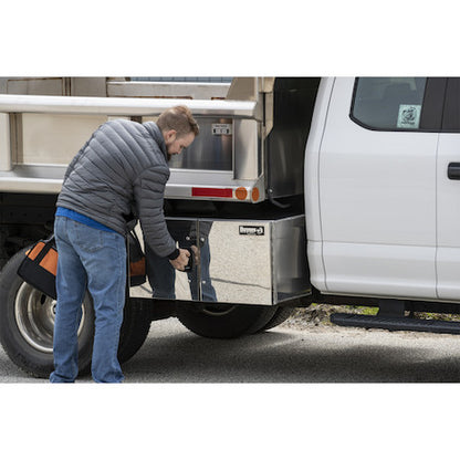 Buyers Products 24x24x60-in Pro Series Smooth Aluminum Barn Door Underbody Truck Tool Series with Stainless Steel Doors - Double Barn Door, 3-Point Compression Latch - 1705585