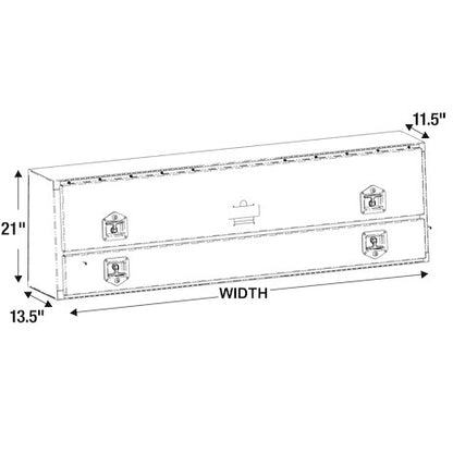 Buyers Products 96-in x 21-in x 13-in Diamond Tread Aluminum Pick-Up Truck Contractor with Lower Door - 1705660