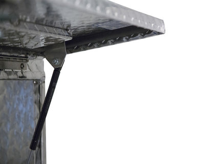 Buyers Products 72-in x 21-in x 13-in Diamond Tread Aluminum Pick-Up Truck Contractor with Lower Door - 1705640