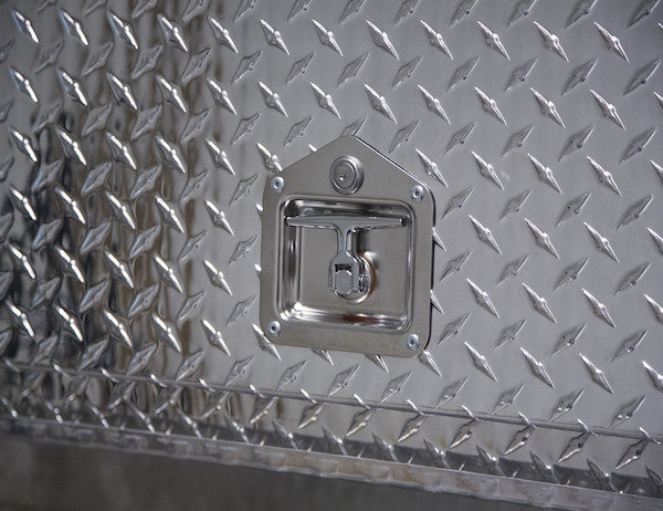 Buyers Products 72-in x 21-in x 13-in Diamond Tread Aluminum Pick-Up Truck Contractor with Lower Door - 1705640